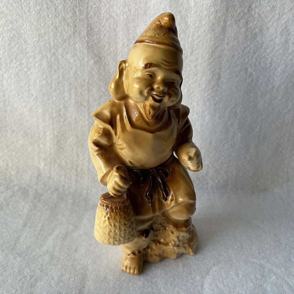 Vintage Ucagco Ceramics Japan Figurine Ebisu Happy Buddha Okimono Good Luck God